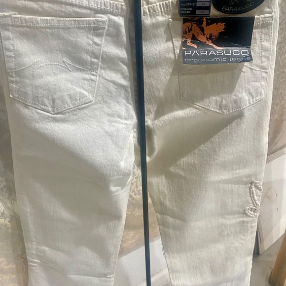 Parasuco Vintage Hand Stitched Embellished Denim Sz 27 - Picture 14 of 14